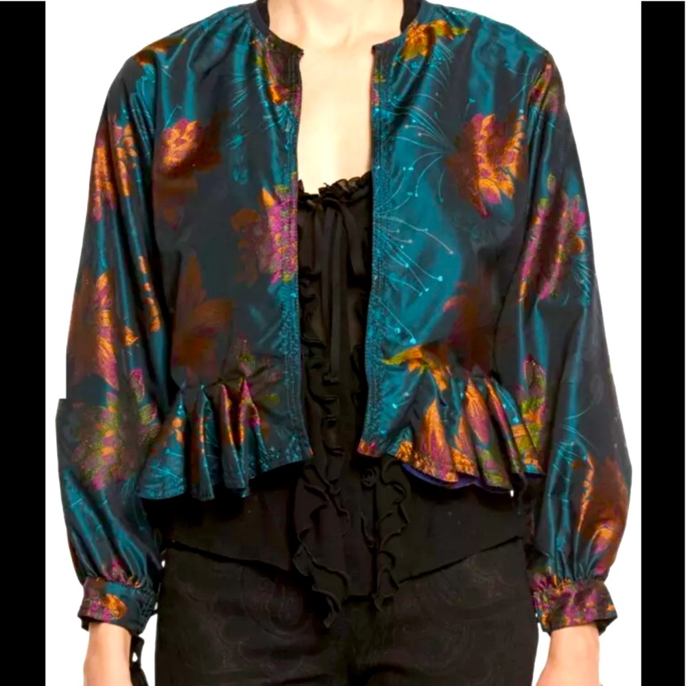 ETRO Jacket Peplum Cropped Sz 10